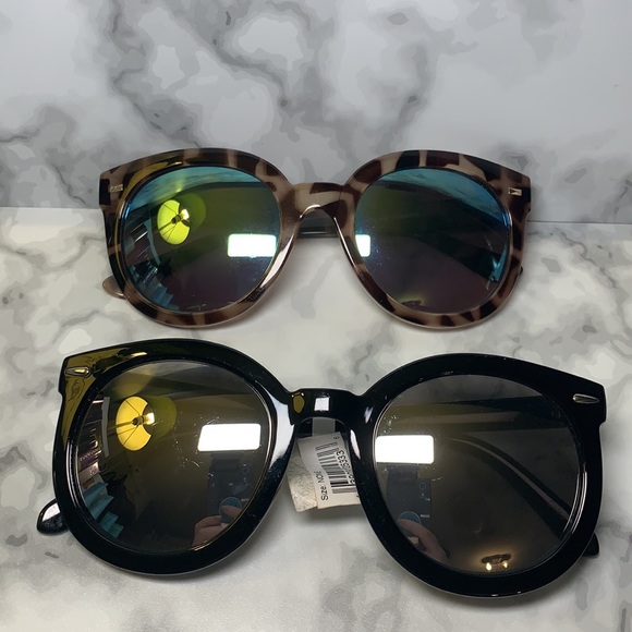 2 Pairs Mirrors Rounds Sunnies Blue Tint Tortoise Shell Sunglasses ? main image 4